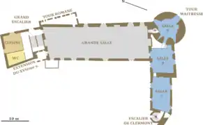 Plan du premier étage du Vieux-Château.