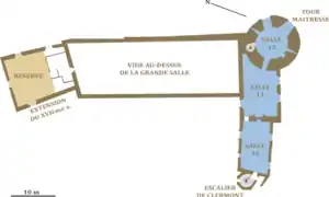 Plan du deuxième étage du Vieux-Château.