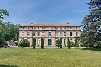 L'ancien château de la famille de Lordat à Bram, construit au XVIIIe siècle.