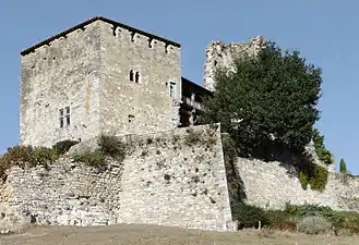 L'enceinte basse côté sud et la grosse tour