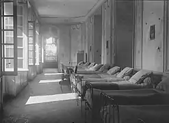 Une salle de l'hôpital sanitaire en 1917.