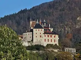Vue du château de Menthon-Saint-Bernard.
