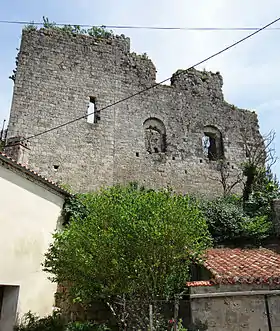 Vestiges du mur sud du château