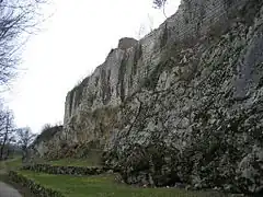 La courtine vue depuis la basse-cour.