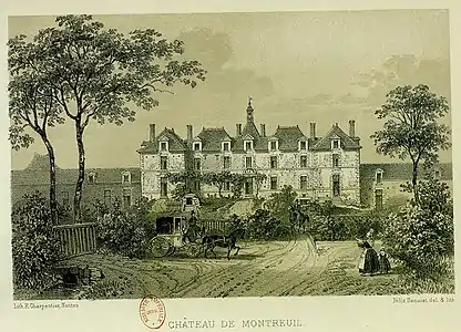 Gravure de l'ancien château de Montreuil.