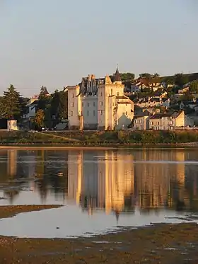 Château de Montsoreau, depuis la rive droite de la Loire.