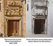 Restauration de la porte de la tour.