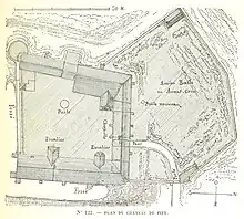 Château de Pisy, Yonne - Plan (1870)
