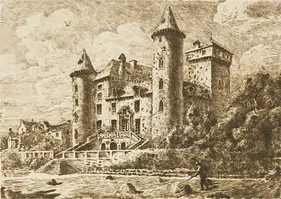 Château de Recoules, eau-forte