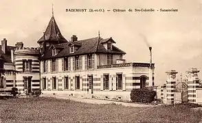 Le château de Sainte-Colombe construit par madame Delattre servant de sanatorium dans les années 1920.