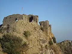 Les ruines vues depuis le sud.