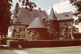 La cour du château en 1940.