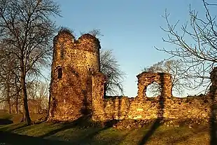 Ensemble formé par les ruines du château médiéval