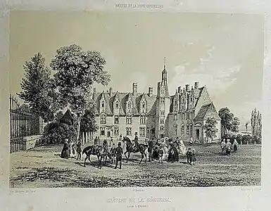 Le château de la Gascherie, représenté par Félix Benoist.