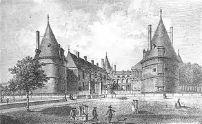 Le château de Nanteuil par Tavernier, seconde moitié du XVIIIe siècle.