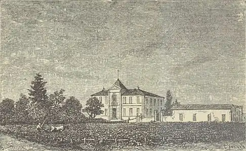 Illustration du château du Tertre en 1898.