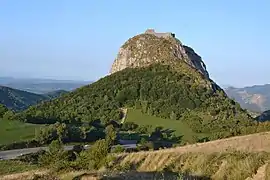 Le col avec au second plan le château de Montségur.