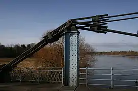 Jonction des câbles de retenue, de tête et porteurs