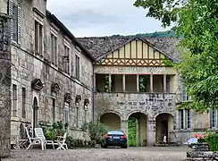 La cour intérieure du château.