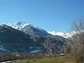 Vue du Châtel-Argent depuis le château Sarriod de la Tour.