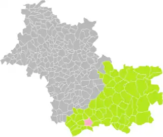 Châtillon-sur-Cher dans l'arrondissement de Romorantin-Lanthenay en 2016.