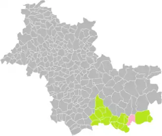 Châtres-sur-Cher dans le canton de Selles-sur-Cher en 2016.