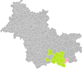Châtres-sur-Cher dans l'intercommunalité en 2016.