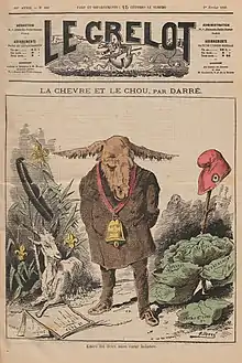 Couverture de Le Grelot par G. Darré, 1er février 1880.