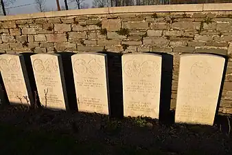 Les soldats du Manchester Regiment tombés lors des combats du 23 avril 1917.