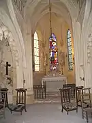 Chapelle d'Ettevaux, chœur, été 2007.