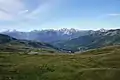 Chaîne de Belledonne depuis le col de la Madeleine