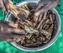 Repas au marché.