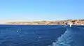 Vue de la chaîne de l'Estaque depuis la mer.