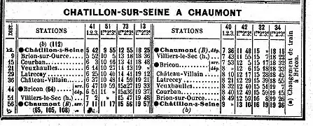 ... et ses horaires en mai 1914