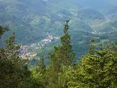 Vue sur le village de Rombach-le-Franc depuis le sommet du Chalmont.