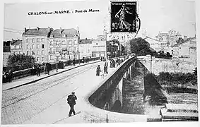 Carte postale du pont de Marne