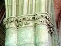 Bas-côté nord, chapiteau d'un pilier de la nef.