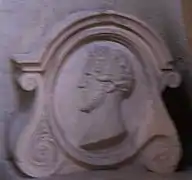 La stèle du comte d'Orsay dans le tombeau.