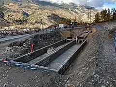 Chambre de Jonction des câbles, photo prise à Modane