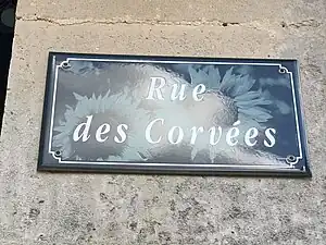 Exemple d'indication de rue à Chameroy