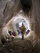 Galerie d'entrée de la grotte des Chamois.