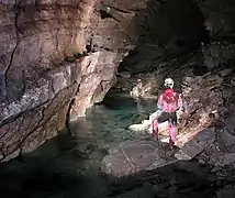 Rivière souterraine de la grotte des Chamois.