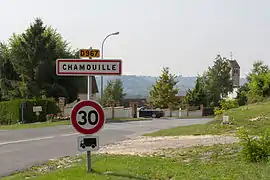 L'ex-RN 367 à Chamouille.