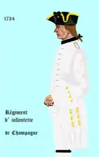 régiment de Champagne de 1734 à 1757