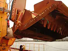 Bec (17 tonnes) de l'élinde de la drague Samuel Champlain.