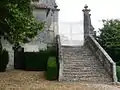 Escalier extérieur sud d'accès à la terrasse