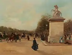 Les Champs-Élysées, non daté, huile sur toile, 60,3 × 78,1 cm, New-York, Sotheby's.