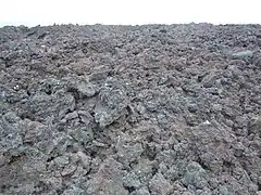 Champ de lave ʻaʻā.