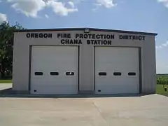 Caserne de pompiers de la centrale d'Oregon à Chana.