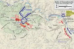 Chancellorsville,actions du 3 mai, de l'aube à 10 h.